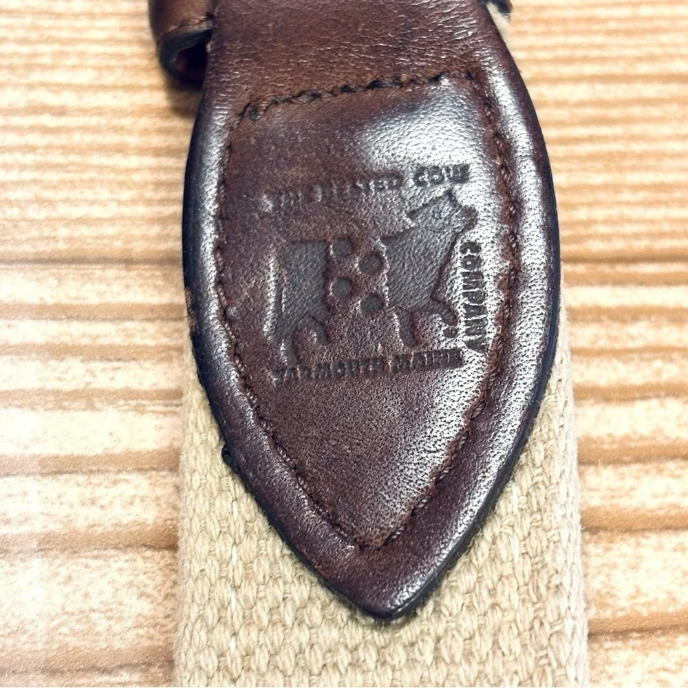 The Belted Cow Co. Lacrosse Woven Cotton & Leather Belt Maine, USA Men's 34